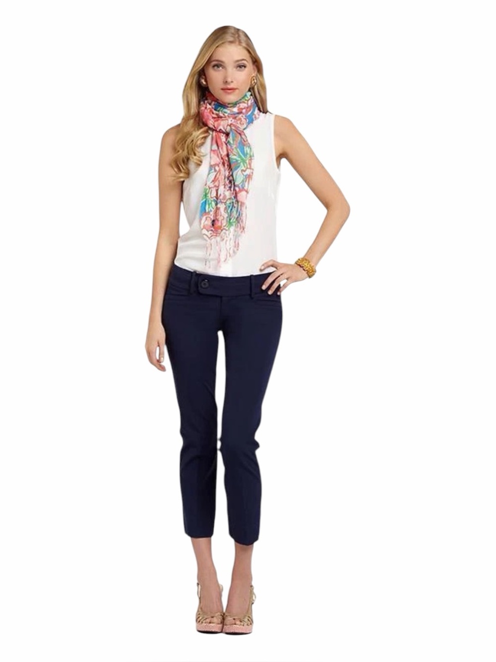 Lilly Pulitzer NWT Women’s Luxury Capri Pants In Midnight Navy Color. Size 4
